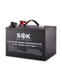 SOK SK12V100H 12V 100Ah Heated LiFePO4 Battery with Bluetooth
