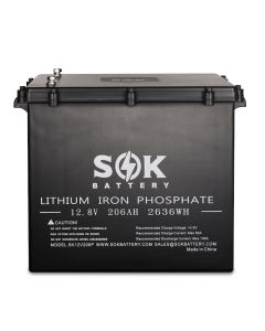SOK SK12V206PH 12V 206Ah Sealed LiFePO4 Battery